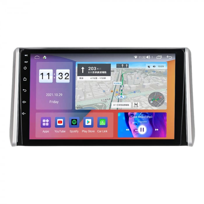 Navigatie Toyota Rav 4 ( 2018 - 2020 ) 4 GB RAM si 64 GB ROM, Slot Sim 4G, Procesor Octa Core, Carplay, Sunet DSP, Android, Aplicatii, Usb, Wi Fi, Bluetooth [1]
