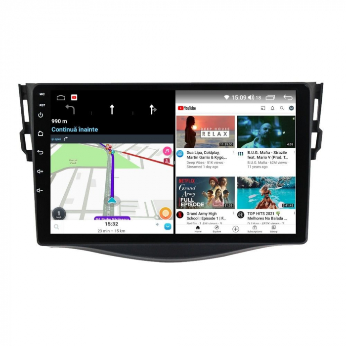 Navigatie Toyota RAV 4 din 2005-2013 Android 14 , 4GB RAM , Procesor Quad Core , Wireless Carplay si Android auto , Display HD Touchscreen, Wi-Fi , Bluetooth, USB [5]
