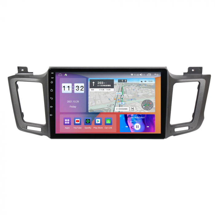 Navigatie Toyota RAV 4 din 2012 - 2018, 8 GB RAM si 128 GB ROM, Slot Sim 5G, Procesor Octa Core, Carplay integrat, Procesor Sunet Digital DSP, Android, Aplicatii, Usb, Wi Fi, Bluetooth [2]