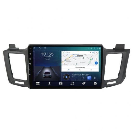 Navigatie Toyota Rav 4 din 2012-2018, Rezolutie 2K, Display QLED 9.5 inch, 4GB RAM si 64GB ROM, Android, Procesor Octacore, Slot sim 4G, Sunet DSP, Wireless Carplay si Android Auto, Camera Marsarier, [1]