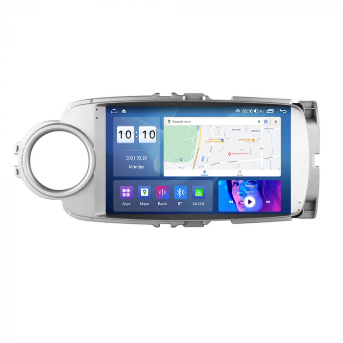 Navigatie Toyota Yaris ( 2010 - 2018 ) 4 GB RAM si 64 GB ROM, Slot Sim 4G, Procesor Octa Core, Carplay, Sunet DSP, Android, Aplicatii, Usb, Wi Fi, Bluetooth [1]