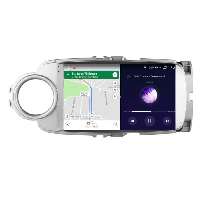 Navigatie Toyota Yaris din 2010-2018 Android 14 , 4GB RAM , Procesor Quad Core , Wireless Carplay si Android auto , Display HD Touchscreen, Wi-Fi , Bluetooth, USB [4]