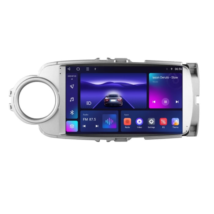 Navigatie Toyota Yaris din 2010-2018, Rezolutie 2K, Display QLED 9.5 inch, 4GB RAM si 64GB ROM, Android, Procesor Octacore, Slot sim 4G, Sunet DSP, Wireless Carplay si Android Auto, Camera Marsarier, [2]