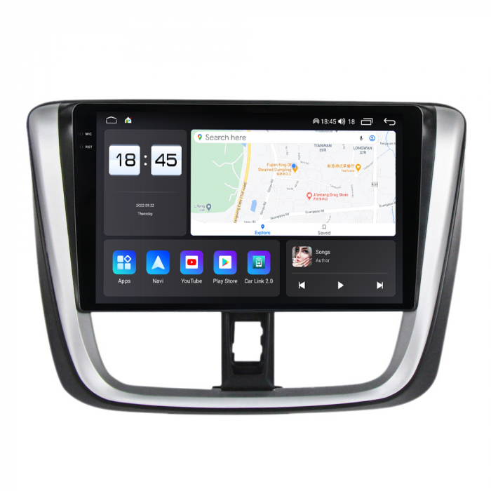 Navigatie Toyota Yaris din 2016-2019, Rezolutie 2K, Ecran QLED 9.5 inch, 8GB RAM si 128GB ROM, Android, Procesor Octacore, Slot sim 4G, Sunet DSP, Wireless Carplay [3]
