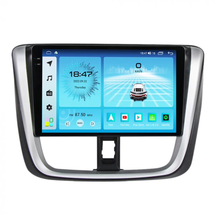 Navigatie Toyota Yaris din 2016-2019, Rezolutie 2K, Ecran QLED 9.5 inch, 8GB RAM si 128GB ROM, Android, Procesor Octacore, Slot sim 4G, Sunet DSP, Wireless Carplay [4]