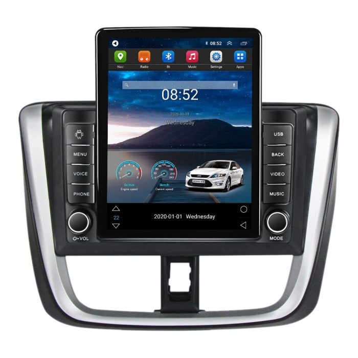 Navigatie Toyota Yaris Vios din 2014 - 2018, Ecran TESLA 9.7 inch, 4 GB RAM si 64 GB ROM, Slot Sim 4G, Procesor Octa Core, Carplay integrat, Procesor Sunet Digital DSP, Android, Aplicatii, Usb, Wi Fi, [4]