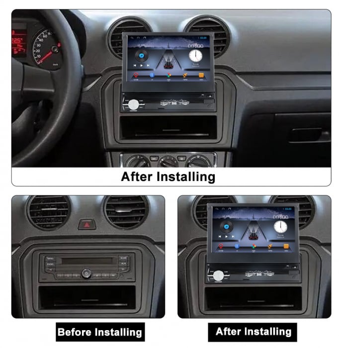 Navigatie Universala 1DIN , Android 14 , 2 GB RAM + 32 GB ROM , Internet , 4G , Aplicatii , Waze , Wi Fi , Usb , Bluetooth , Mirrorlink [8]