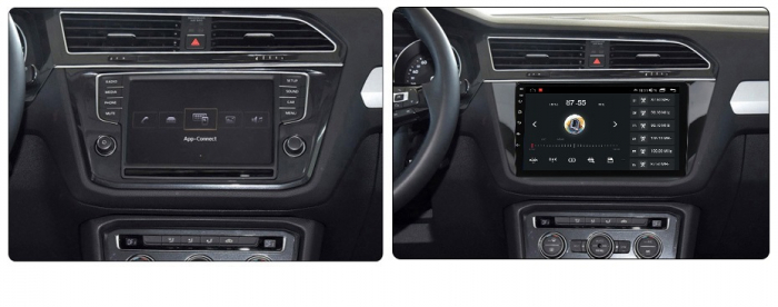 Navigatie Volkswagen Tiguan din 2016 - 2023 , 8GB RAM si 128GB ROM, Ecran QLED 10 inch, Android 14, Procesor Octacore, Slot sim 4G, Sunet DSP, Wireless Carplay si Android Auto, Camera Marsarier [4]