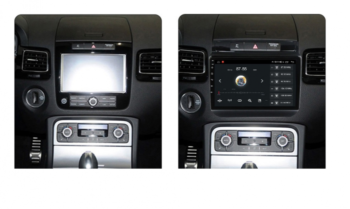 Navigatie Volkswagen Touareg din 2010-2018, Rezolutie 2K, Display QLED 9.5 inch, 4GB RAM si 64GB ROM, Android, Procesor Octacore, Slot sim 4G, Sunet DSP, Wireless Carplay si Android Auto, Camera Marsa [4]