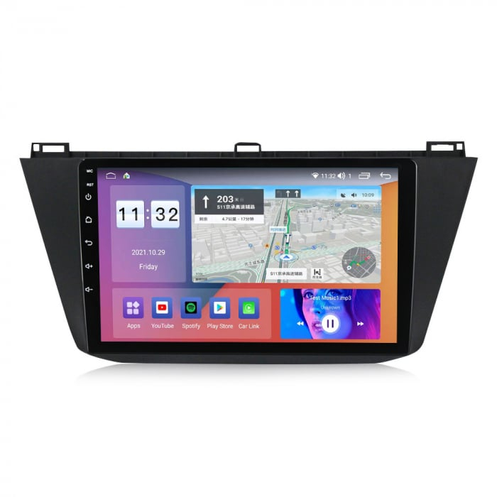 Navigatie Volkswagen Touran din 2015 - 2019, 8GB RAM si 128GB ROM, Ecran QLED 9 inch, Android 14, Procesor Octacore, Slot sim 4G, Sunet DSP, Wireless Carplay si Android Auto, Camera Marsarier [4]