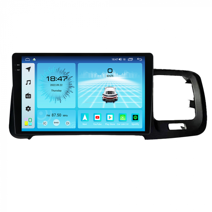 Navigatie Volvo S60 V60 din 2011-2020, Rezolutie 2K, Display QLED 9.5 inch, 4GB RAM si 64GB ROM, Android, Procesor Octacore, Slot sim 4G, Sunet DSP, Wireless Carplay si Android Auto, Camera Marsarier, [4]
