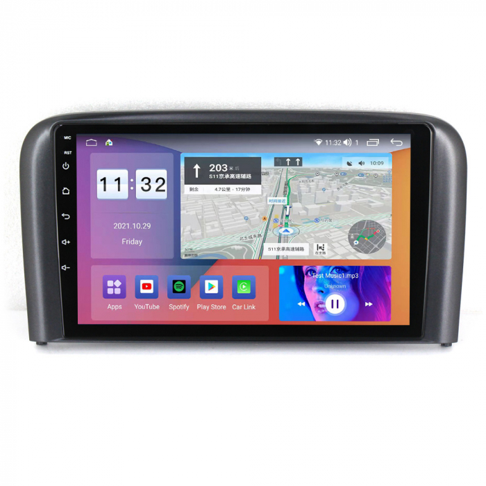 Navigatie Volvo S80 din 1998-2006, Rezolutie 2K, Display QLED 9.5 inch, 4GB RAM si 64GB ROM, Android, Procesor Octacore, Slot sim 4G, Sunet DSP, Wireless Carplay si Android Auto, Camera Marsarier, USB [3]