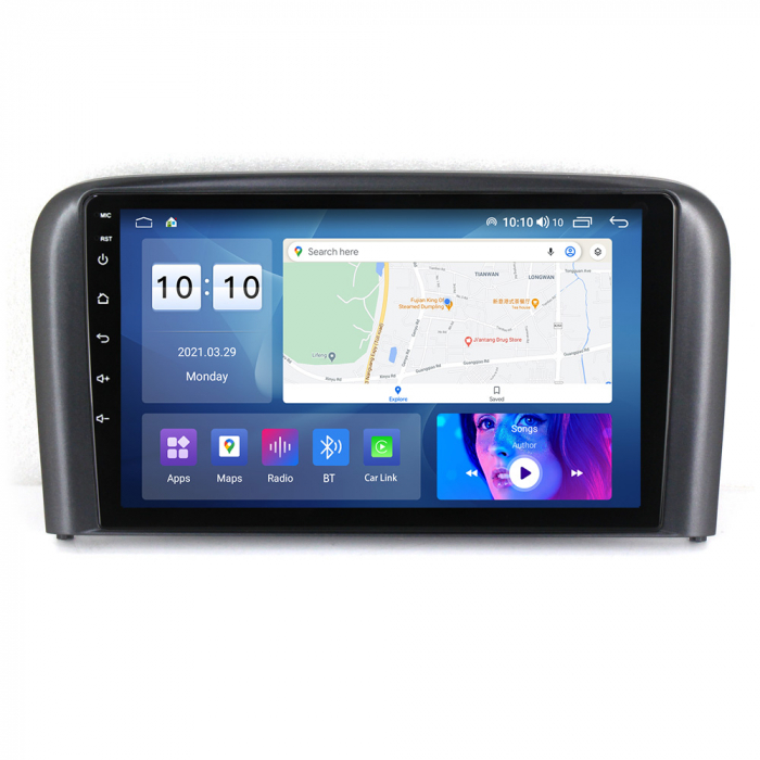 Navigatie Volvo S80 din 1998-2006, Rezolutie 2K, Display QLED 9.5 inch, 4GB RAM si 64GB ROM, Android, Procesor Octacore, Slot sim 4G, Sunet DSP, Wireless Carplay si Android Auto, Camera Marsarier, USB [2]