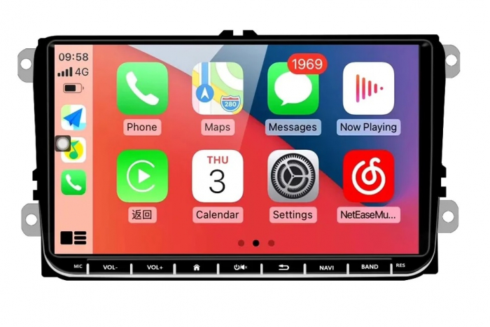 Navigatie VV Golf Passat Tiguan Jetta Polo Touran Caddy , Ecran 9 inch IPS , Android 13 , Carplay , 2GB RAM si 32GB ROM [7]