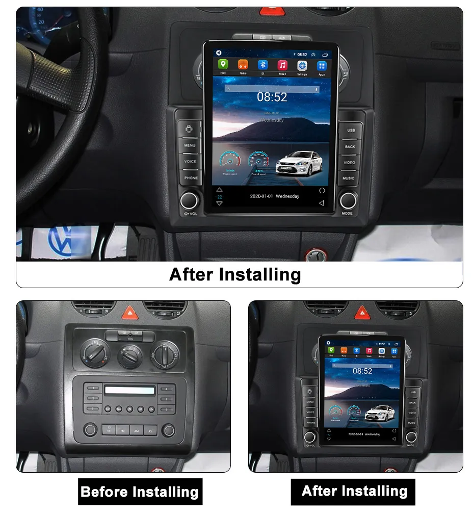 Navigatie VW Caddy 2004-2010 Ecran TESLA 9.7 inch, 8 GB RAM si 128 GB ROM, Android 15, Slot Sim 4G, Procesor Octa Core, Carplay Wireless si Android auto, Procesor Sunet Digital DSP, Aplic [4]
