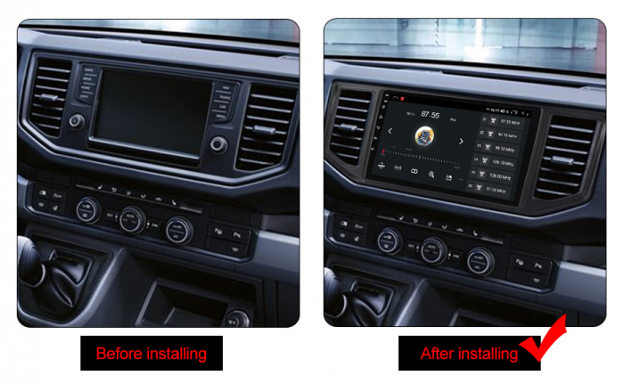 Navigatie VW Crafter din 2017 - 2021, Android 14, Wireless Carplay si Android Auto, 2GB RAM si 32GB ROM, Display IPS 9 inch, Camera Marsarier, Internet, Aplicatii, Wi Fi, Usb, Bluetooth [3]
