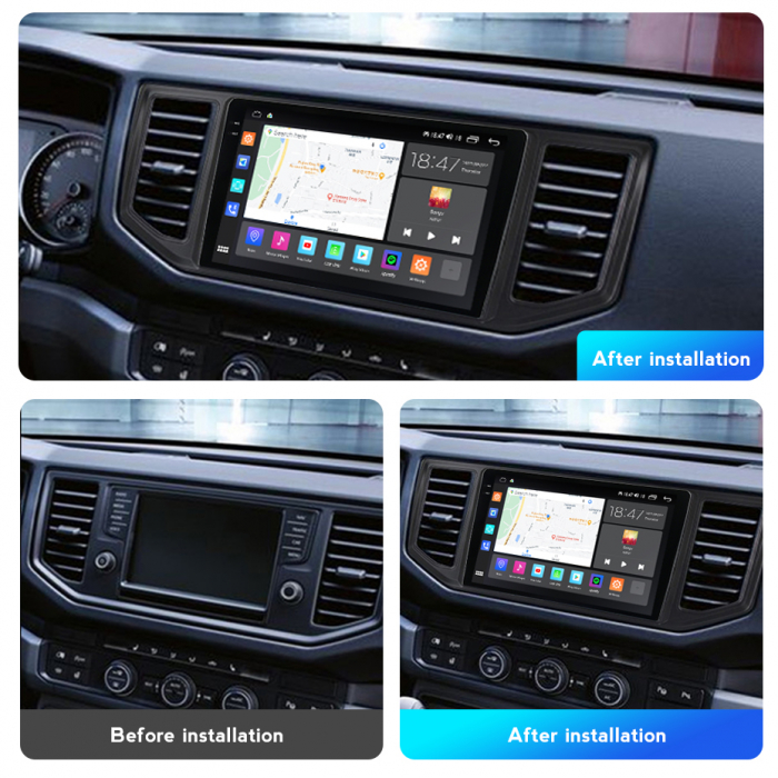 Navigatie VW Crafter din 2017 - 2021, Rezolutie 2K, Ecran QLED 9.5 inch, 8GB RAM si 128GB ROM, Android, Procesor Octacore, Slot sim 4G, Sunet DSP, Wireless Carplay [4]