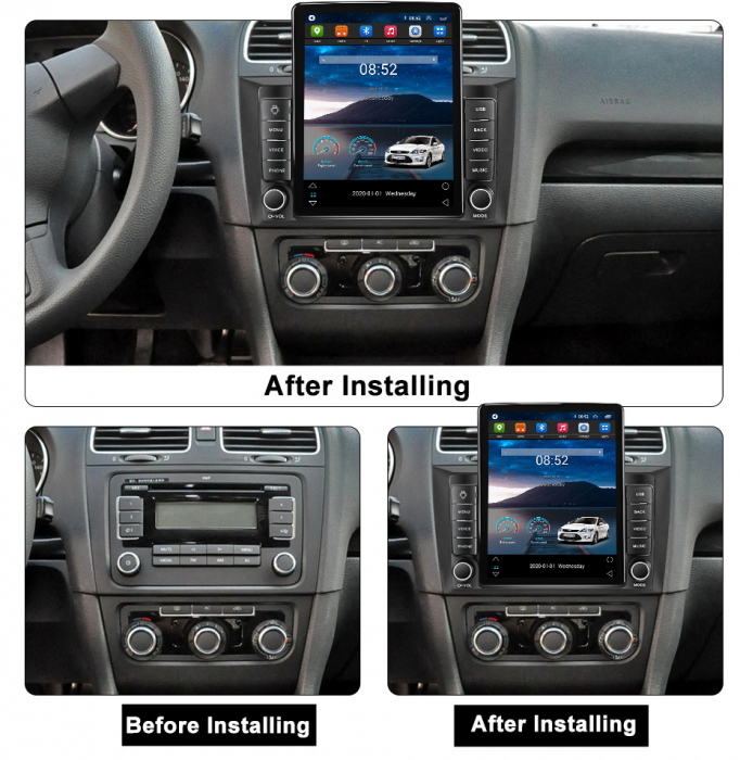 Navigatie VW GOLF 6 2008-2016 Ecran TESLA 9.7 inch, 8 GB RAM si 128 GB ROM, Android 15, Slot Sim 4G, Procesor Octa Core, Carplay Wireless si Android auto, Procesor Sunet Digital DSP, Aplic [3]