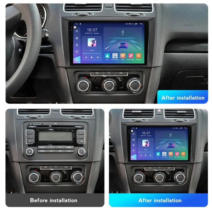 Navigatie VW GOLF 6 2008-2016 Android 14 , 2GB RAM QLED Carplay [2]