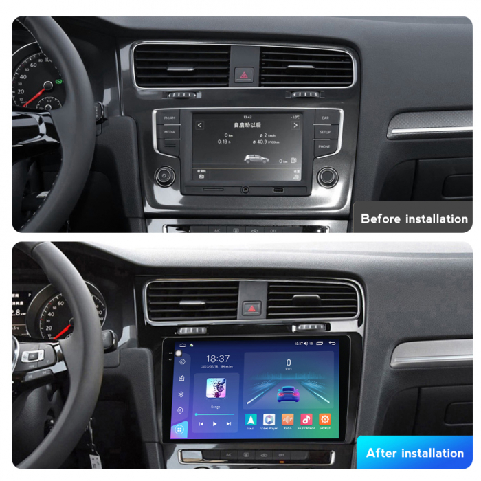 Navigatie VW GOLF 7 din 2012-2019, Rezolutie 2K, Display QLED 9.5 inch, 4GB RAM si 64GB ROM, Android 14 , Procesor Octacore, Slot sim 4G, Sunet DSP, Wireless Carplay si Android Auto, Camera Marsarier, [3]