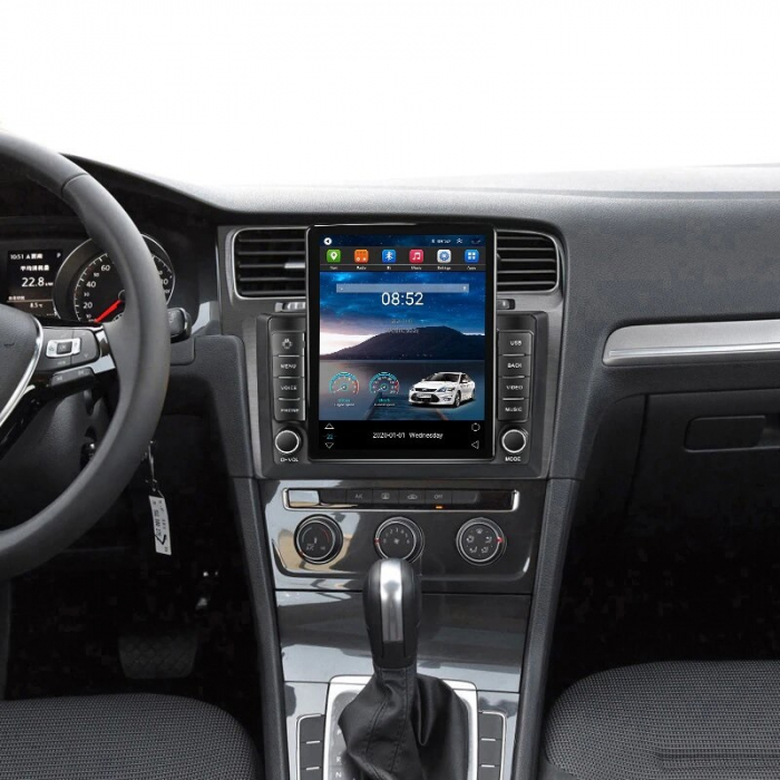 Navigatie VW GOLF 7 , Display TESLA 9.5 inch, 2GB RAM si 32GB ROM, Wireless Carplay si Android Auto, Procesor Octacore, Slot sim 4G, Sunet DSP, Camera Marsarier, Bluetooth, USB, Wi Fi, Radio [2]