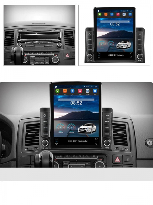 Navigatie VW Multivan din 2003 - 2015, Ecran TESLA 9.7 inch, 8 GB RAM si 128 GB ROM, Android 15, Slot Sim 4G, Procesor Octa Core, Carplay Wireless si Android auto, Procesor Sunet Digital DSP, Aplic [3]