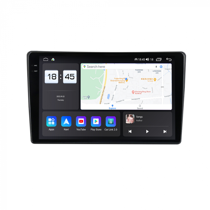 Navigatie VW Passat B5 Bora Polo Golf 4 Skoda Octavia 1 Fabia Superb, Rezolutie 2K, Display QLED 9.5 inch, 4GB RAM si 64GB ROM, Android, Procesor Octacore, Slot sim 4G, Sunet DSP, Wireless Carplay si [5]