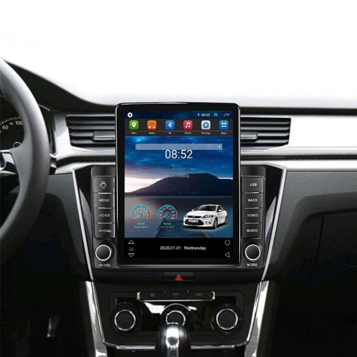 Navigatie VW Passat B8 din 2015-2020, Display TESLA 9.5 inch, 2GB RAM si 32GB ROM, Wireless Carplay si Android Auto, Procesor Octacore, Slot sim 4G, Sunet DSP, Camera Marsarier, Bluetooth, USB, Wi Fi, [3]
