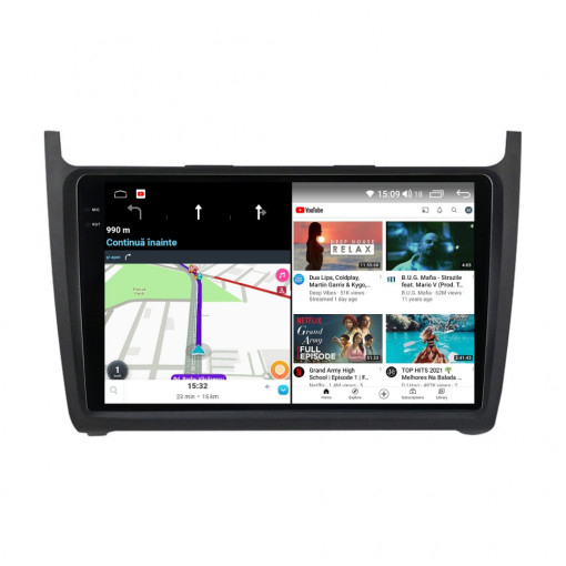 Navigatie VW Polo ( 2008 - 2020 ) Android 14 , 4GB RAM , Procesor Quad Core , Wireless Carplay si Android auto , Display HD Touchscreen, Wi-Fi , Bluetooth, USB [4]