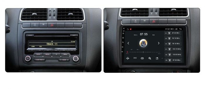 Navigatie VW Polo ( 2009 - 2017 ) , Android , Display 9 inch , 2GB RAM + 32 GB ROM , Internet , 4G , Aplicatii , Waze , Wi Fi , Usb , Bluetooth , Mirrorlink [4]