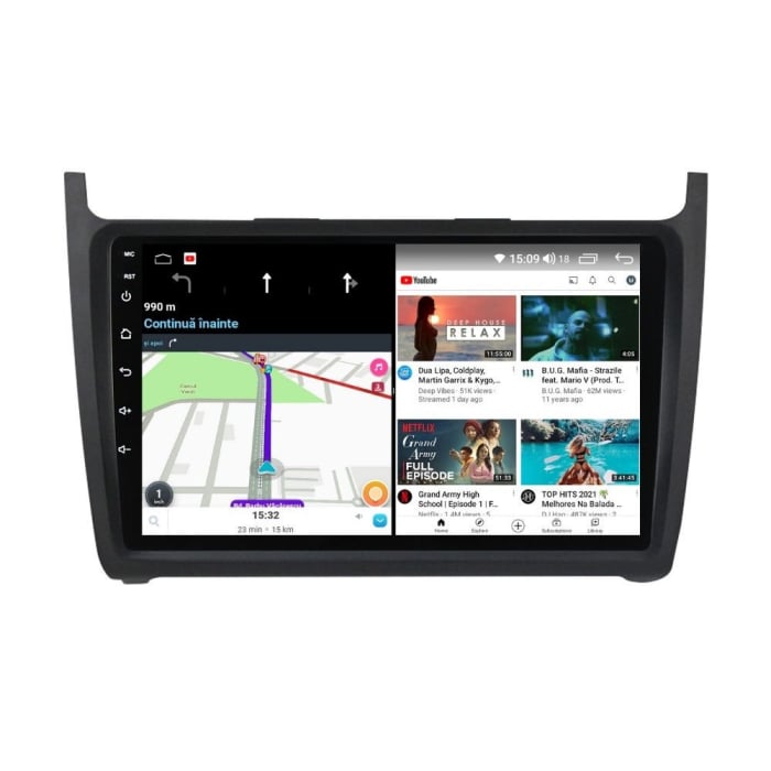 Navigatie VW Polo din 2008-2020, Android 14, Wireless Carplay si Android Auto, 2GB RAM si 32GB ROM, Display IPS 9 inch, Camera Marsarier, Internet, Aplicatii, Wi Fi, Usb, Bluetooth [2]