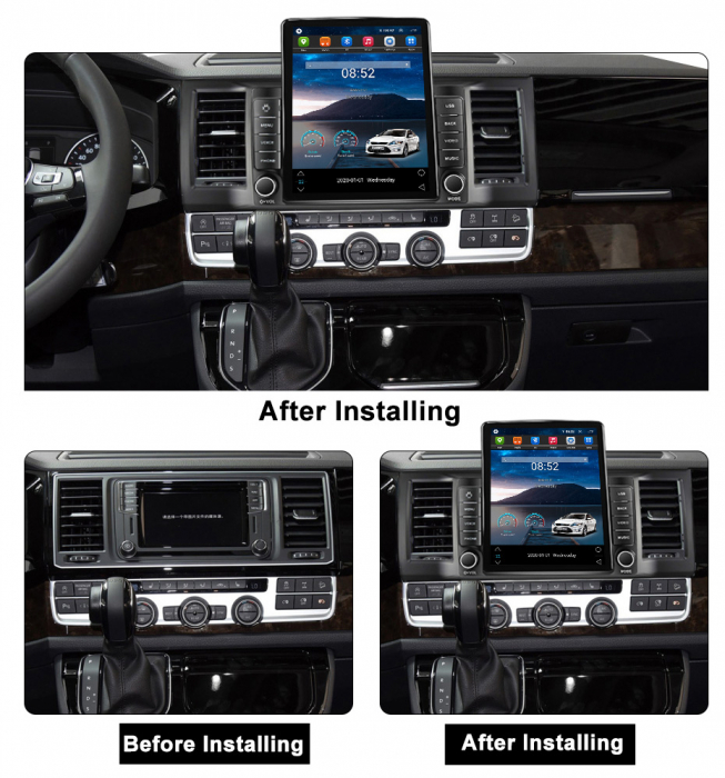 Navigatie VW T6 Caravelle din 2015 - 2020, Ecran TESLA 9.7 inch, 8 GB RAM si 128 GB ROM, Android 15, Slot Sim 4G, Procesor Octa Core, Carplay Wireless si Android auto, Procesor Sunet Digital DSP, Apli [4]
