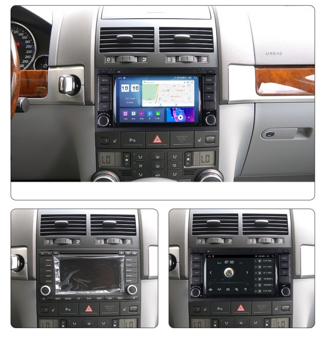 RESIGILATA Navigatie VW Touareg din 2002 - 2010, Wireless Carplay si Android Auto, 4GB RAM si 64GB ROM, Procesor Octacore, Slot sim 4G, Sunet DSP [2]