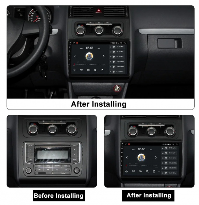 Navigatie VW Touran 2011-2015 Rezolutie 2K , 4GB RAM+64GB ROM QLED [3]