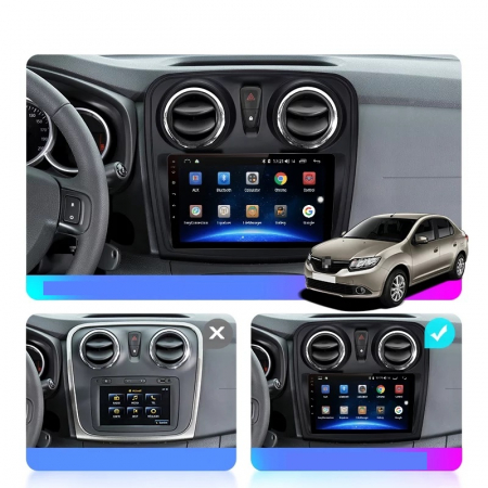 Navigatie Dacia Logan 2 Sandero Dokker ( 2012 - 2019 ) , Android , Display 9 inch , 2 GB RAM si 32 GB ROM , Internet , 4G , Aplicatii , Waze , Wi Fi , Usb , Bluetooth , Mirrorlink [3]
