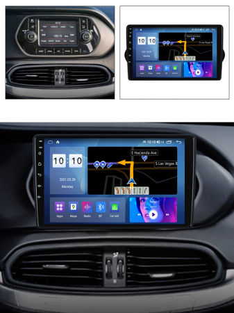 Navigatie Fiat Tipo Egea 2015 - 2021, 4 GB RAM si 64 GB ROM, Slot Sim 4G, Procesor Octa Core, Carplay, Sunet DSP, Android, Aplicatii, Usb, Wi Fi, Bluetooth [1]
