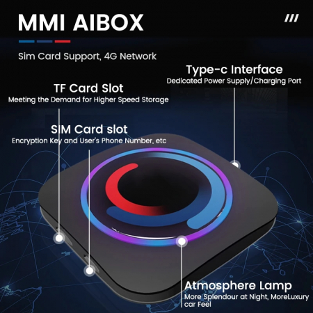 Carplay wireless multimedia box dedicat BMW ID6 ID7 ID8 Android 10, 4+64GB, Octa-core [2]