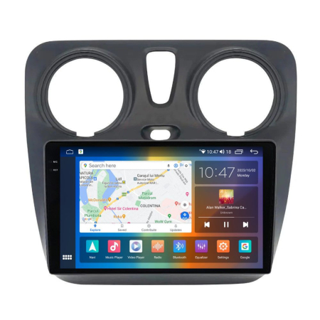 Navigatie Dacia Lodgy Dokker 2012 - 2018 Rezolutie 2K, Display QLED 9.5 inch, 4GB RAM si 64GB ROM, Android, Procesor Octacore, Slot sim 4G, Sunet DSP, Wireless Carplay si Android Auto, Camera Marsa [1]