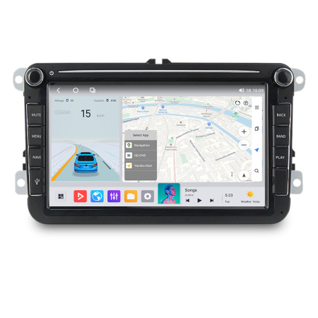 Passat CC - Navigatie 4GB RAM si 64GB , Android 14 Procesor Octacore , VW Golf 5 6 Passat B6 B7 CC Tiguan Touran Polo Caddy Jetta T5 Eos Skoda Octavia Superb Seat Leon, Ecran 8 inch IPS, Slot sim