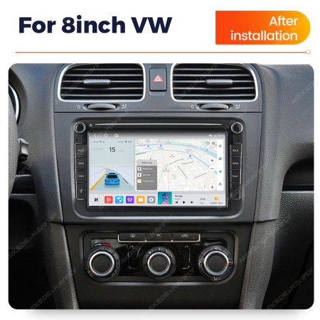 Navigatie 4GB RAM si 64GB , Android 14 Procesor Octacore , VW Golf 5 6 Passat B6 B7 CC Tiguan Touran Polo Caddy Jetta T5 Eos Skoda Octavia Superb Seat Leon, Ecran 8 inch IPS, Slot sim [3]