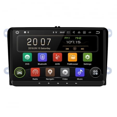 VOLKSWAGEN - Navigatie 9 inch gama Volkswagen , 4 GB RAM si 32 GB ROM, Slot Sim 4G, Procesor Octa Core, Carplay, Sunet DSP, Android, Aplicatii, Usb, Wi Fi, Bluetooth