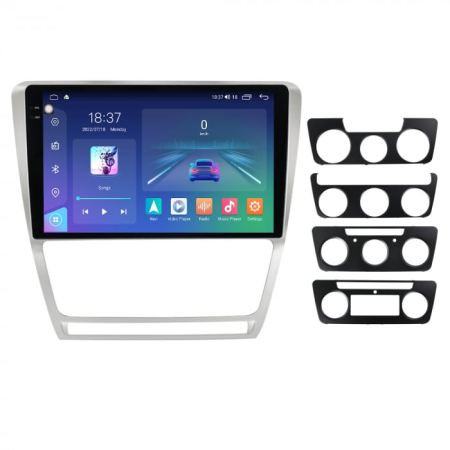 Navigatie Android 14 cu Carplay pt Skoda Octavia 2 Fabia Superb 2 Roomster Yeti , Ecran 9 inch IPS , 2 GB RAM +32 GB ROM , Internet , 4G , Aplicatii , Waze , Wi Fi , Usb , Bluetooth , Mirr [5]