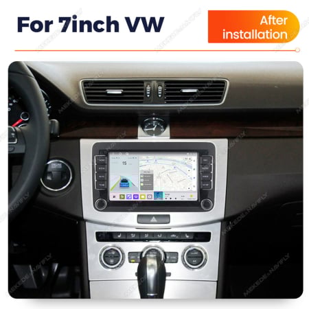 Navigatie Android 14 , Procesor Octacore , 4GB RAM  VW Golf 5 6 Passat B6 B7 CC Tiguan Touran Polo Caddy Jetta T5 Skoda Octavia Superb Seat Leon, Ecran 7 inch IPS, Slot sim 4G [7]