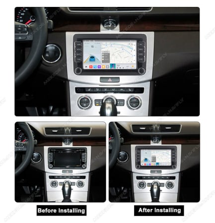 Navigatie Android 14 , Procesor Octacore , 4GB RAM  VW Golf 5 6 Passat B6 B7 CC Tiguan Touran Polo Caddy Jetta T5 Skoda Octavia Superb Seat Leon, Ecran 7 inch IPS, Slot sim 4G [8]