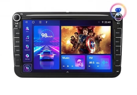Navigatie 8GB RAM si 128GB cu Carplay pt VW Golf 5 6 Passat B6 B7 CC Tiguan Touran Polo Caddy Jetta T5 Eos Skoda Octavia Superb Seat Leon, Ecran 8 inch IPS, Slot sim 4G, Procesor [5]