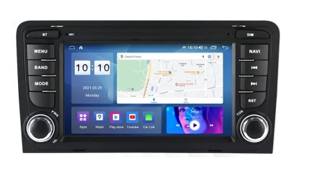 Navigatie dedicata Audi cu Android - Navigatie Audi A3 din 2002 - 2013, 4 GB RAM si 64 GB ROM, Slot Sim 4G, Procesor Octa Core, Carplay, Sunet DSP, Android, Aplicatii, Usb, Wi Fi, Bluetooth