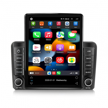 Navigatie Audi A3 din 2002-2013, Display TESLA 9.5 inch, 2GB RAM si 32GB ROM, Wireless Carplay si Android Auto, Procesor Octacore, Slot sim 4G, Sunet DSP, Camera Marsarier, Bluetooth, USB, Wi Fi, Radi [1]