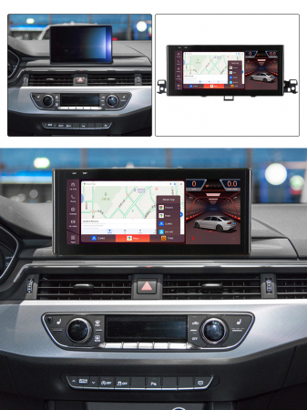 Navigatie Audi A4 A5 B9 din 2015-2022 , 6GB RAM + 64GB ROM , Android 14 , Display QLED 10.2" Touchscreen, Internet Wi-Fi si slot SIM 4G, Bluetooth, Carplay [3]