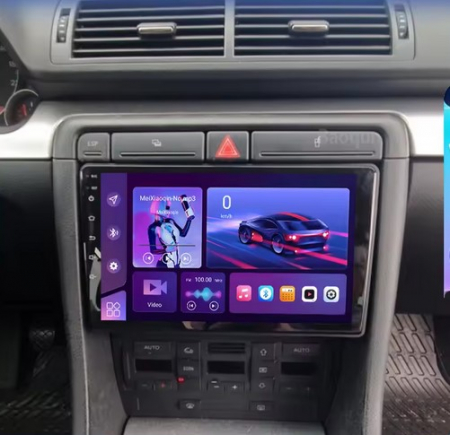Navigatie Audi A4 B6 B7 Seat Exeo din 2001-2008, Android 14, Wireless Carplay si Android Auto,2GB RAM si 32GB ROM, Display IPS 9 inch, Camera Marsarier, Internet, Aplicatii, Wi Fi, Usb, Bluetooth [6]