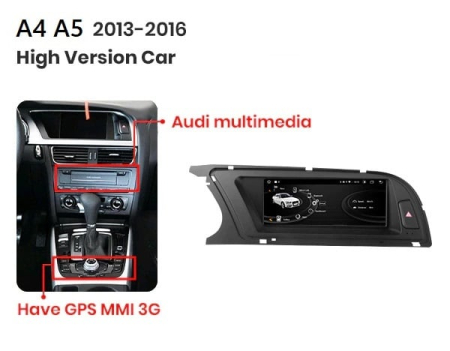 Navigatie Audi A4 B8, A5 2013-2016  Audi MMI 3G sau Audi Concert / Symphony , Android 14 , 6GB RAM +64 GB ROM , Slot Sim 4G LTE , Display 8.8 inch , Procesor Octa Core , Internet [2]